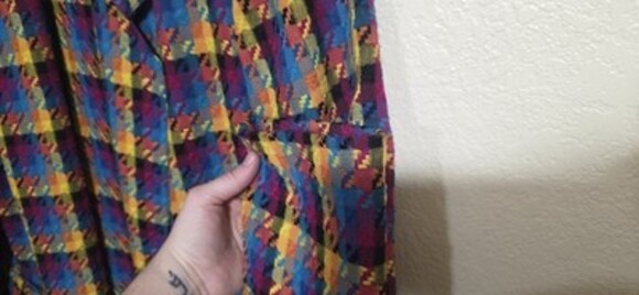 Womens Vintage Rainbow Houndstooth Blazer 80s Star City Clothing Co Sz 12 - Picture 3 of 6